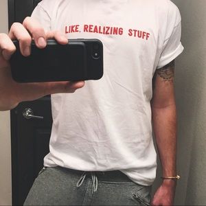 Kylie Jenner Like, Realizing Stuff white tee sz L